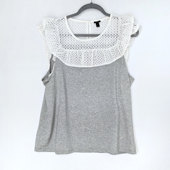 J. Crew - Grey and White Top - Picture 3 of 5